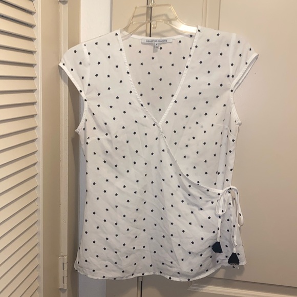 Collective Concepts Tops - Collective Concepts black and white beautiful star blouse